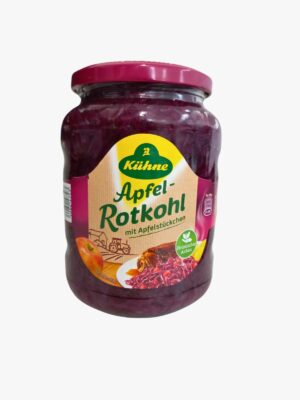 CONS. CHUCRUTE COM MAÇÃ KÜHNE APFEL ROTKOHL 650G